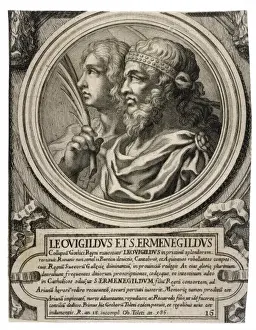 Medieval European Kings Drucke: Leovigild & Ermengild