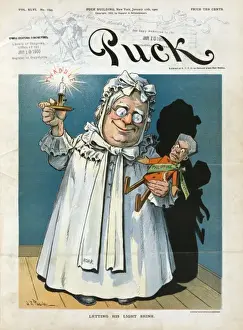 Puck Magazine Illustrations Online Drucke: Letting his light shine