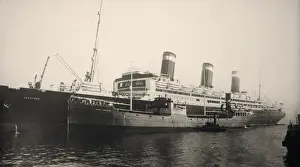 Transatlantic Liner Drucke: Leviathan refueling