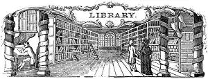 Bibliotheksinnenausstattung der 1790er Jahre