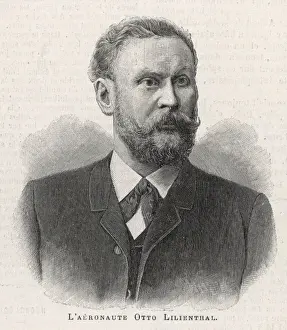 Historical Aviation Drucke: Lilienthal Portrait