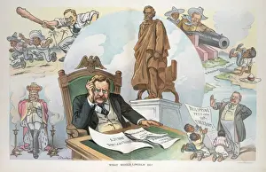 Puck Magazine Art Drucke: What would Lincoln do?