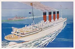 Cunard White Star Liner Drucke: LINER MAURETANIA