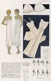Vintage Lingerie Drucke: Lingerie 1933