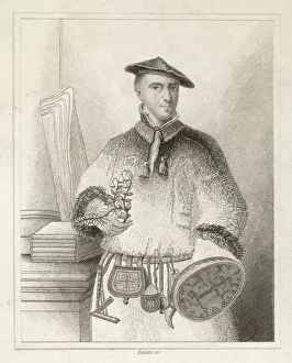 Drucke von Karl von Linné im lappländischen Kleid schwedischer Naturforscher aus dem Jahr 1732 Carl Linnaeus Drucke: Linnäus/Lizarz
