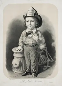 Victorian Era Firefighters Drucke: The little fireman