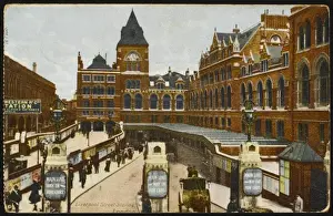 Railway Station Design Drucke: Liverpool St Approach
