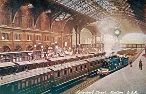 Early 20th Century Rail Transport Drucke: Liverpool St Interior
