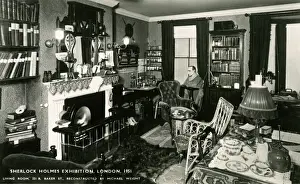 Sherlock Holmes Drucke: Wohnzimmer, Ausstellung von Sherlock Holmes in London