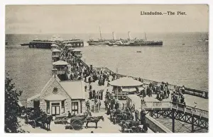 British Seaside Town Drucke: Llandudno / Pier C1910