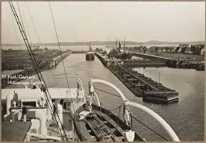 German Waterways Drucke: Lock on Kiel Canal