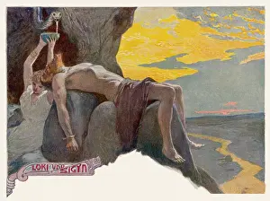 Nordische Mythologie Drucke: Loki und Sigyn