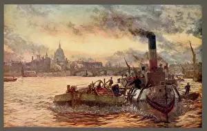 St Pauls Cathedral Painting Drucke: London River View