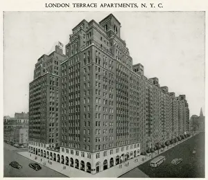 New York Drucke: Terrassenwohnungen London, New York