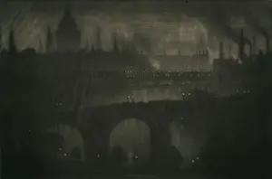 Nighttime London Skyline Drucke: London from my window