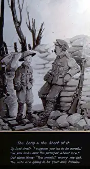 Trench Warfare Art Drucke: The Long and the Short of It - UP LAST DRAFT, WW1