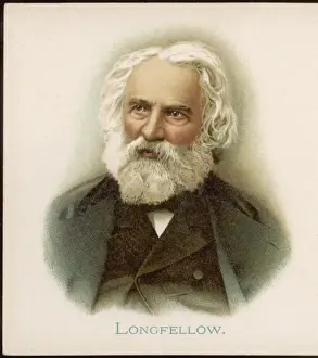 American Poets Drucke: Longfellow / Anon Postcard