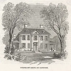 Cambridge Massachusetts Landmarks Drucke: Longfellow home - 1