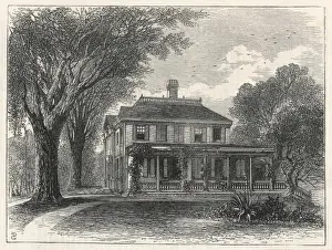 Cambridge Massachusetts Landmarks Drucke: Longfellow home - 3