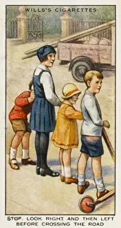 Transport History Images Drucke: Look Right and Left