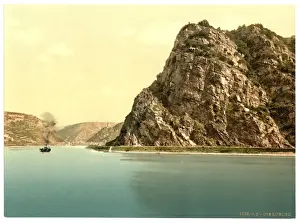 Picturesque German Landscapes Drucke: The Loreli, the Rhine, Germany