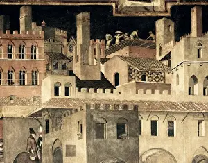 LORENZETTI, Ambrogio (1285-1348). Wirkungen des Guten.