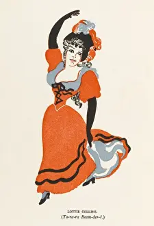 Vintage Performer Drucke: Lottie Collins / E Pyke