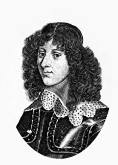 Curly Hair Portraits Drucke: Louis II De Bourbon