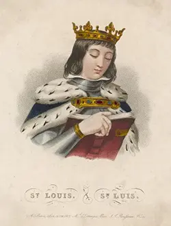 Medieval French Monarchs Drucke: Louis IX (Head)