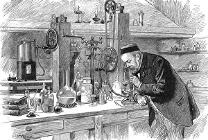 Louis Pasteur Biography Drucke: Louis Pasteur in his laboratory