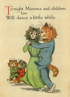 Louis Wain, Daddy Cat - die ganze Familie tanzt.
