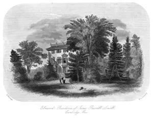 Cambridge Massachusetts Landmarks Drucke: LOWELLs HOME - 2