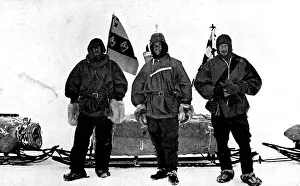Captain Scott Expedition Drucke: Lt. Shackleton, Captain Scott and Dr. Wilson, Antarctica, 19