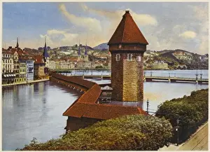 Lucerne Cityscape Drucke: Lucerne / Wasserturm C20