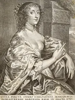 Drucke von Luise Percy, Gräfin von Carlisle zweite Ehefrau des James Hay, erster Earl von Carlisle; politischer Freund von Strafford und Pym Datum: 1599 - 1660 Anthony Van Dyck Drucke: Lucy Percy aus Carlisle