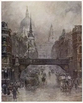 London Landmarks Pictures Drucke: Ludgate Hill / 1905