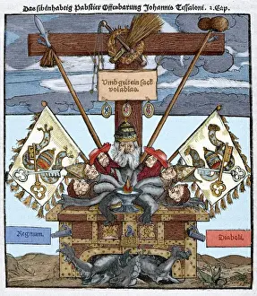 Martin Luther Drucke: Lutheranscher Satiredruck gegen den Verkauf von Indulgências durch