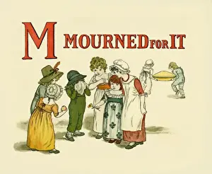 Drucke von Von einem Apfelkuchen ist die ikonische Bildbücher von Kate Greenaway Die, Datum: 1886 Kate Greenaway Drucke: Es wird es bedauert