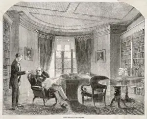 Victorian Era Books Drucke: Macaulay in his Library