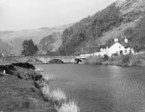 Drucke von Die Brücke über den Fluss Dovey in Machynlleth, Montgomeryshire, Wales. Datum: um 1805 Fluss Drucke: Brücke von Machynlleth