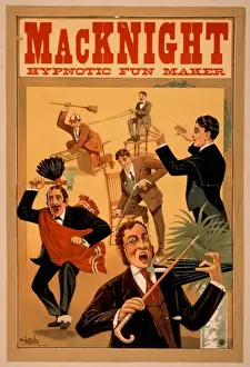 Vintage Advertising Posters UK Drucke: MacKnight, hypnotic fun maker