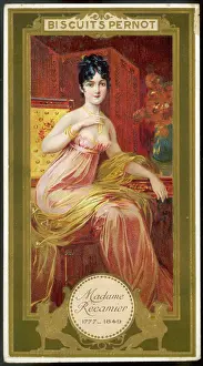 Drucke von Jeanne-Françoise-Julie-Adelaine Recamier geb. Bernard auch bekannt als Madame Recamier; einflussreiche französische Gesellschafts- und Politikwirtin I Drucke: Frau Recamier