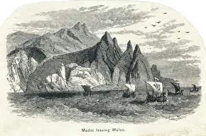Drucke von Friedrich von Madog Ap Owen Glyndŵr aus Walien wird im 12 Alabama Drucke: Madoc's Reise in die Amerika