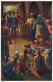 16th Century Explorer Drucke: Magellan in Borneo