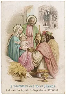 Historical Bible Events Drucke: Magi Adoring (Card)