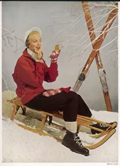 Skiing In The Snow Drucke: Make up Moment in the Snow