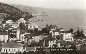 Spanish History Prints Drucke: Malaga - View of El Limonar