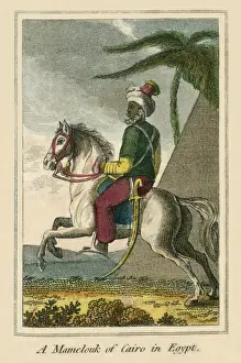 Traditional African Clothing Drucke: A Mamluk of Cairo, Egypt