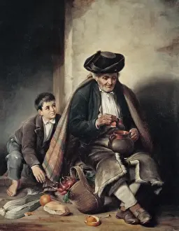 Oil On Canvas Art History Drucke: Man and boy