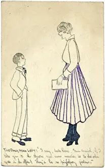 Young Man In Office Drucke: The Only Man Left by George Ranstead